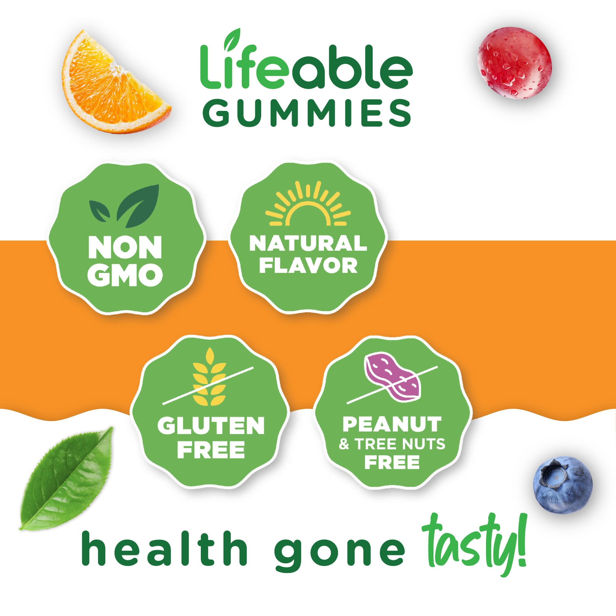 Foto 4 | Gomitas De Calcio Lifeable Calcium, 500 Mg, D3, 1000 Ui, 60 Gomitas - Venta Internacional.