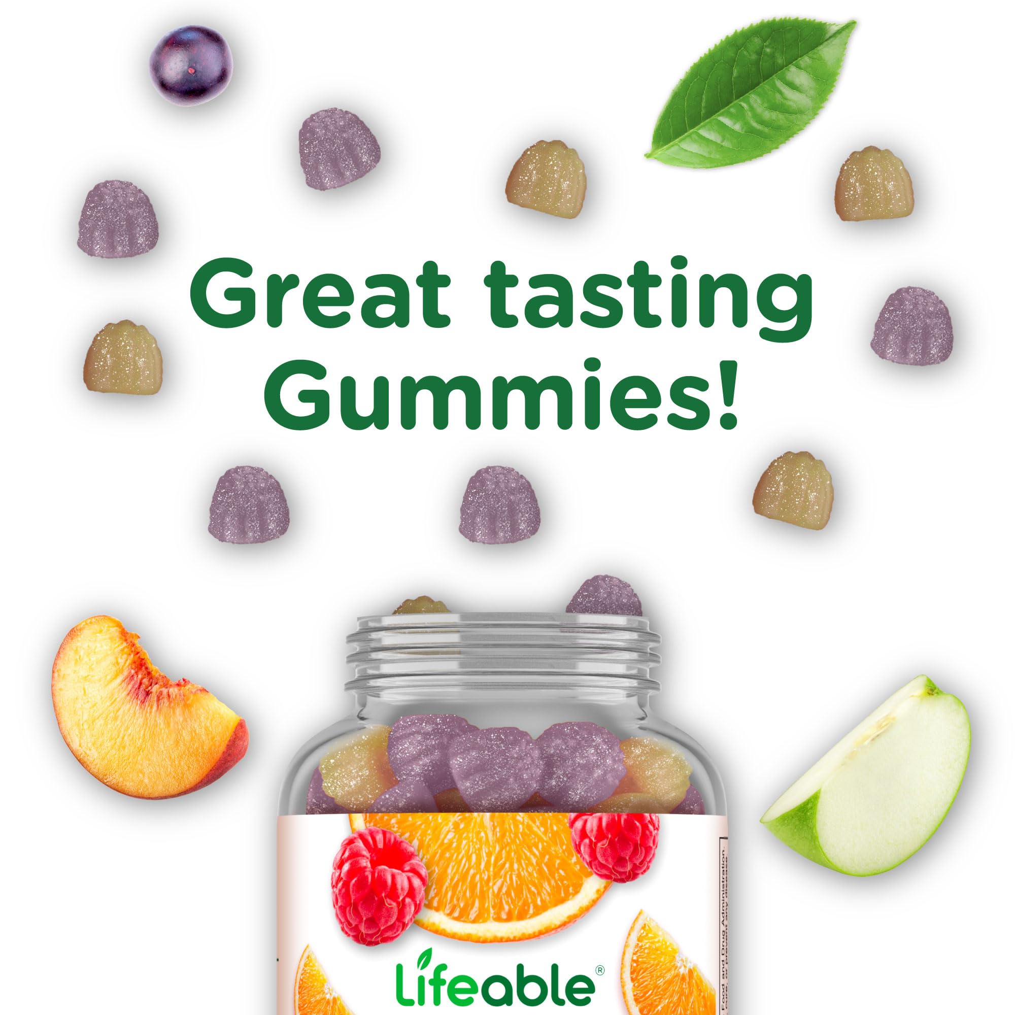 Foto 7 | Gomitas De Calcio Lifeable Calcium, 500 Mg, D3, 1000 Ui, 60 Gomitas - Venta Internacional.