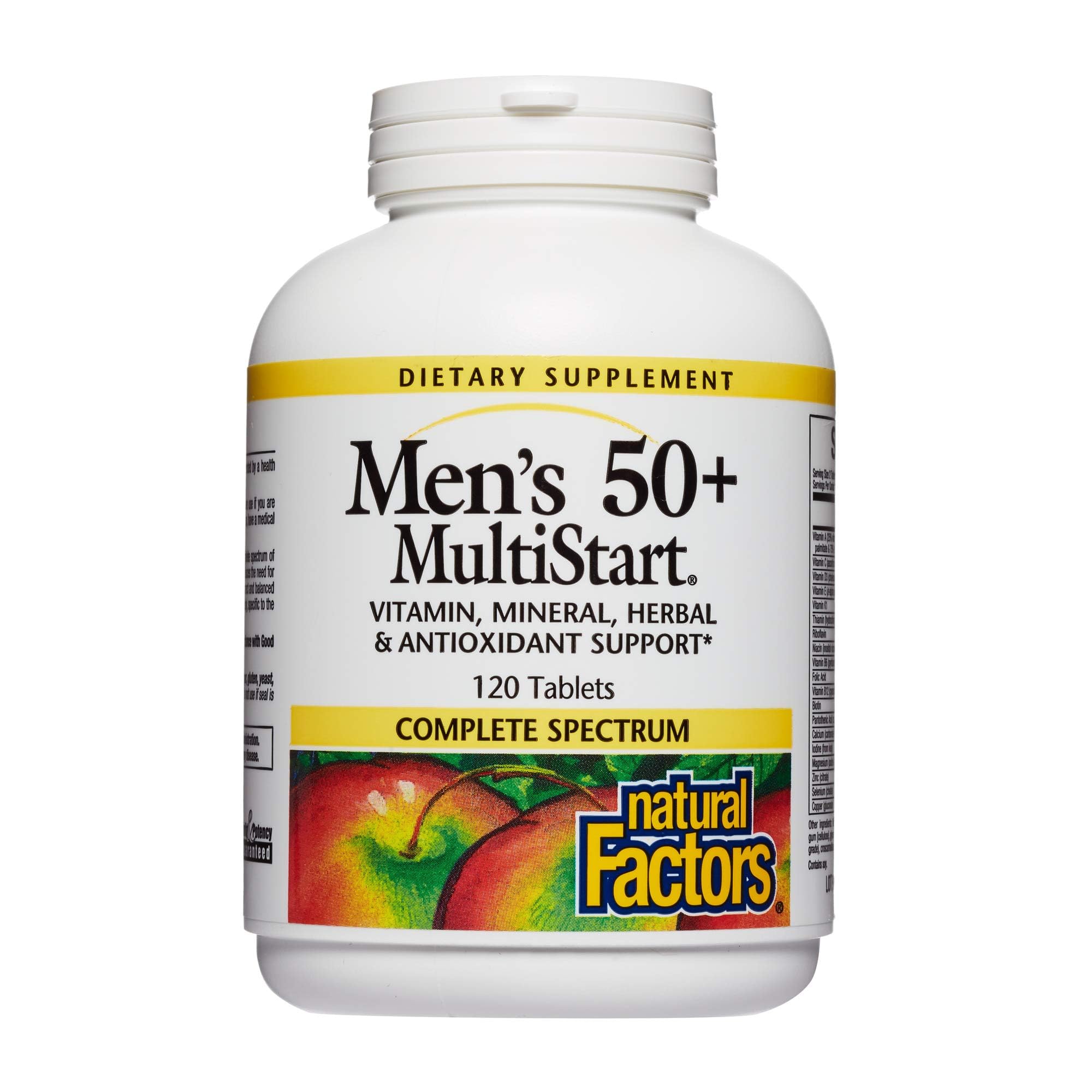 Foto 5 pulgar | Suplemento Natural Factors Multistart Para Hombres Mayores De 50 Años, 120 Tabletas - Venta Internacional.