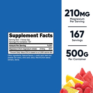 Foto 2 | Citrato De Magnesio En Polvo Nutricost Fruit Punch 500 G - Venta Internacional.