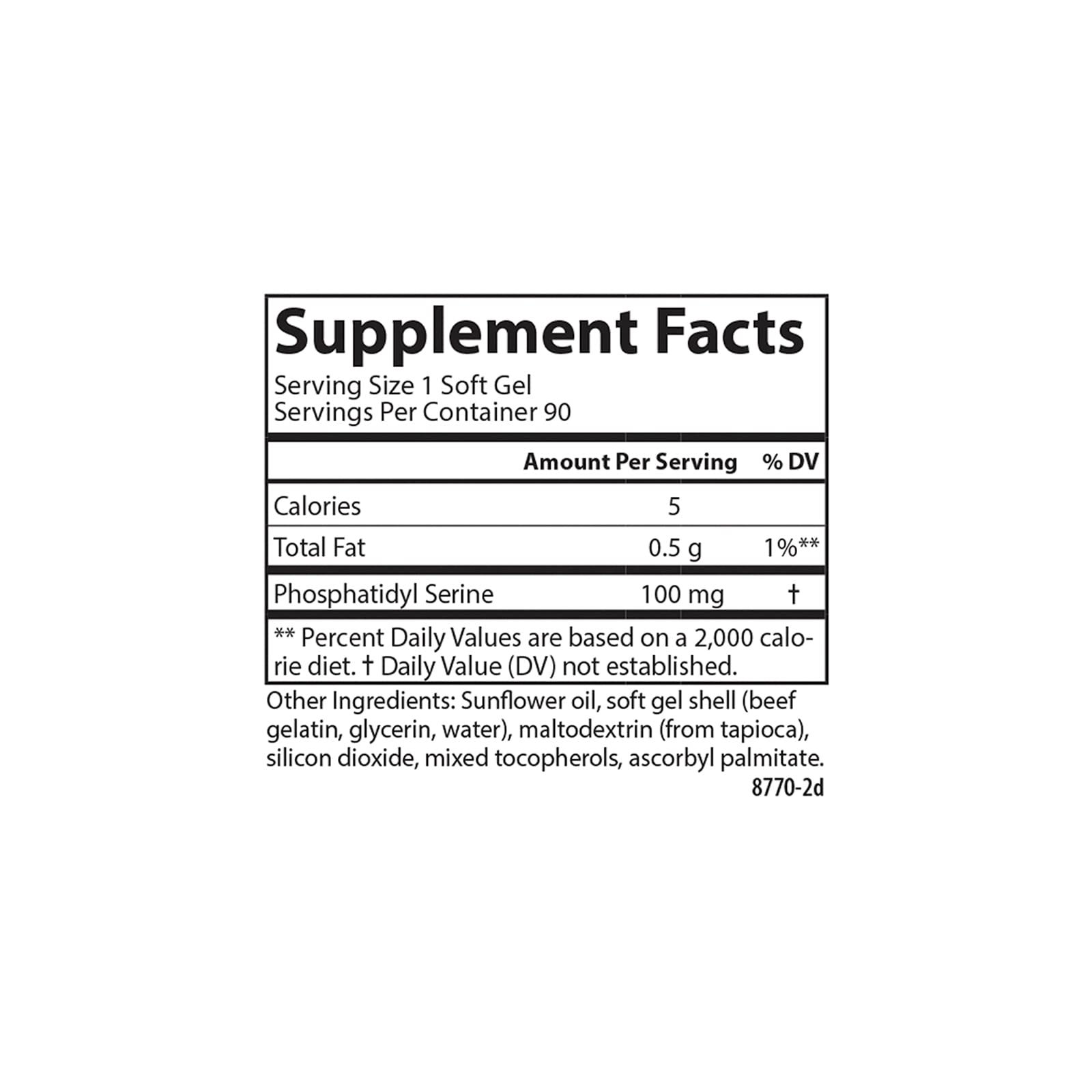Foto 5 pulgar | Suplemento Carlson De Fosfatidilserina, 100 Mg, 30 Cápsulas Blandas - Venta Internacional.