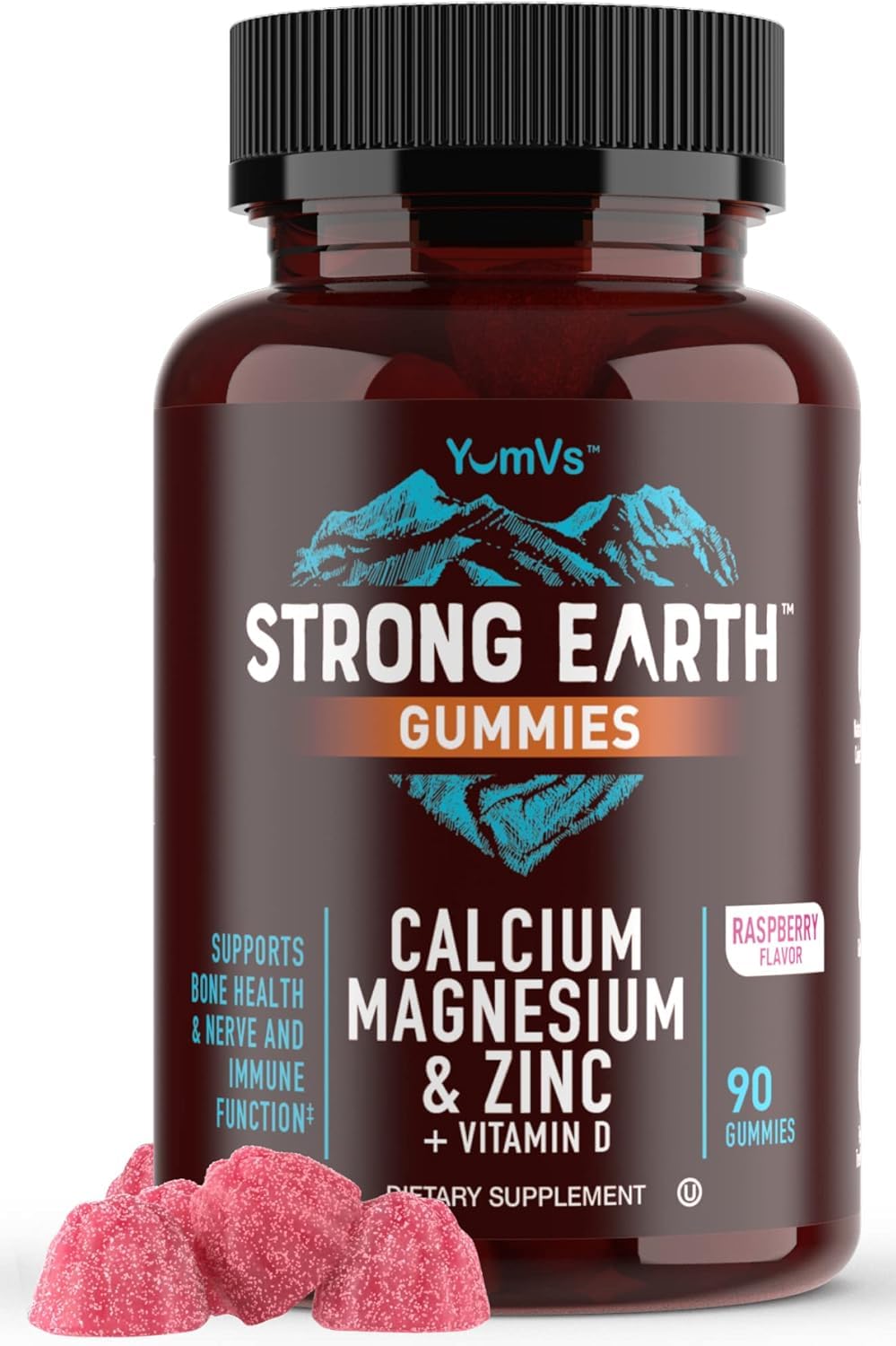 Foto 1 | Complementa Las Gomitas De Calcio, Magnesio Y Zinc Strong Earth De Yum-v - Venta Internacional.
