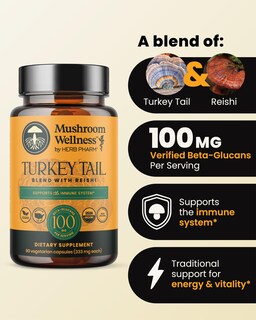 Foto 2 | Suplemento: Mezcla De Cola De Pavo Herb Pharm Mushroom Wellness - Venta Internacional.