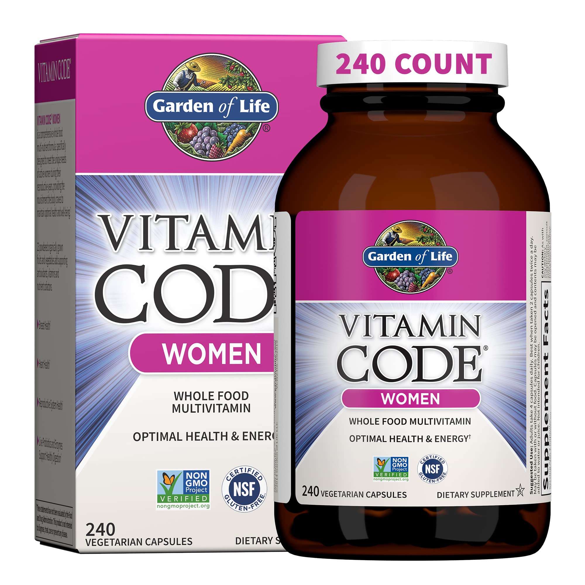 Foto 2 pulgar | Multivitamínico Garden Of Life Vitamin Code Para Mujer, 240 Cápsulas - Venta Internacional.