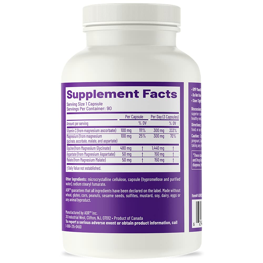 Foto 4 pulgar | Suplemento Dietético Aor Advanced Magnesium Complex 90 Cápsulas - Venta Internacional.