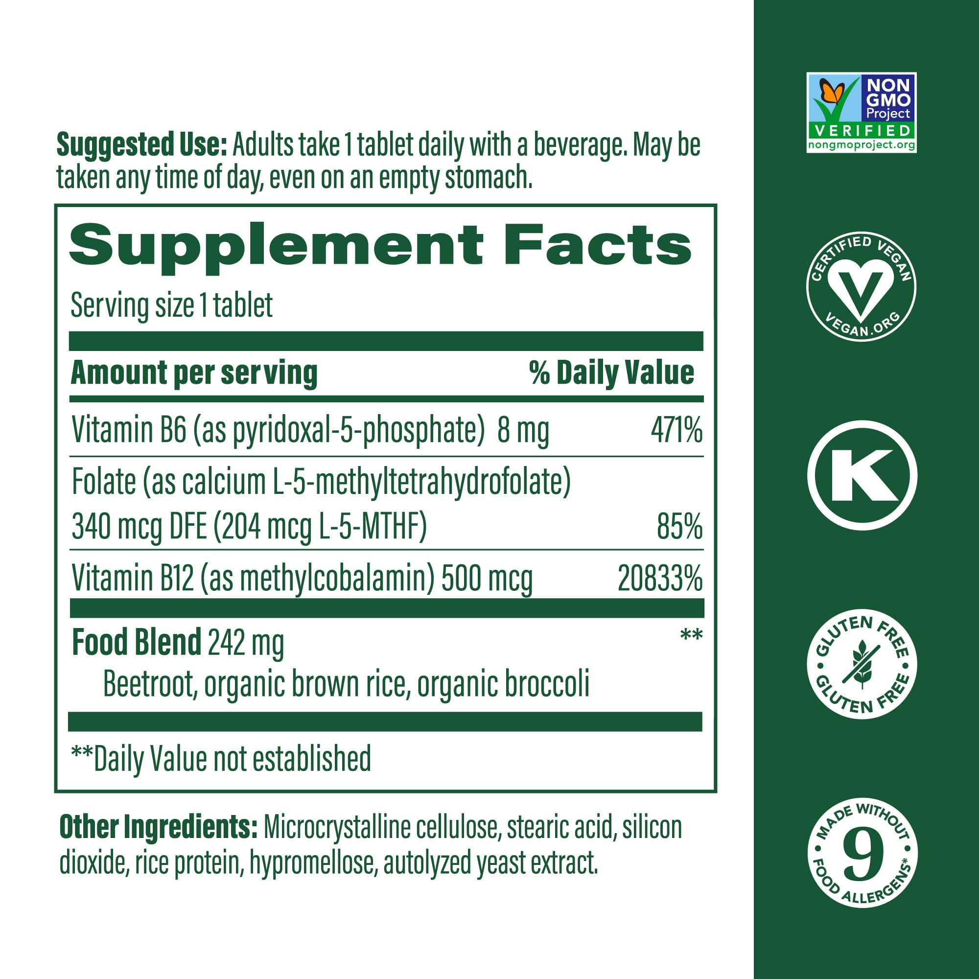 Foto 3 pulgar | Suplemento Megafood Methyl B12 90 Comprimidos Veganos - Venta Internacional.