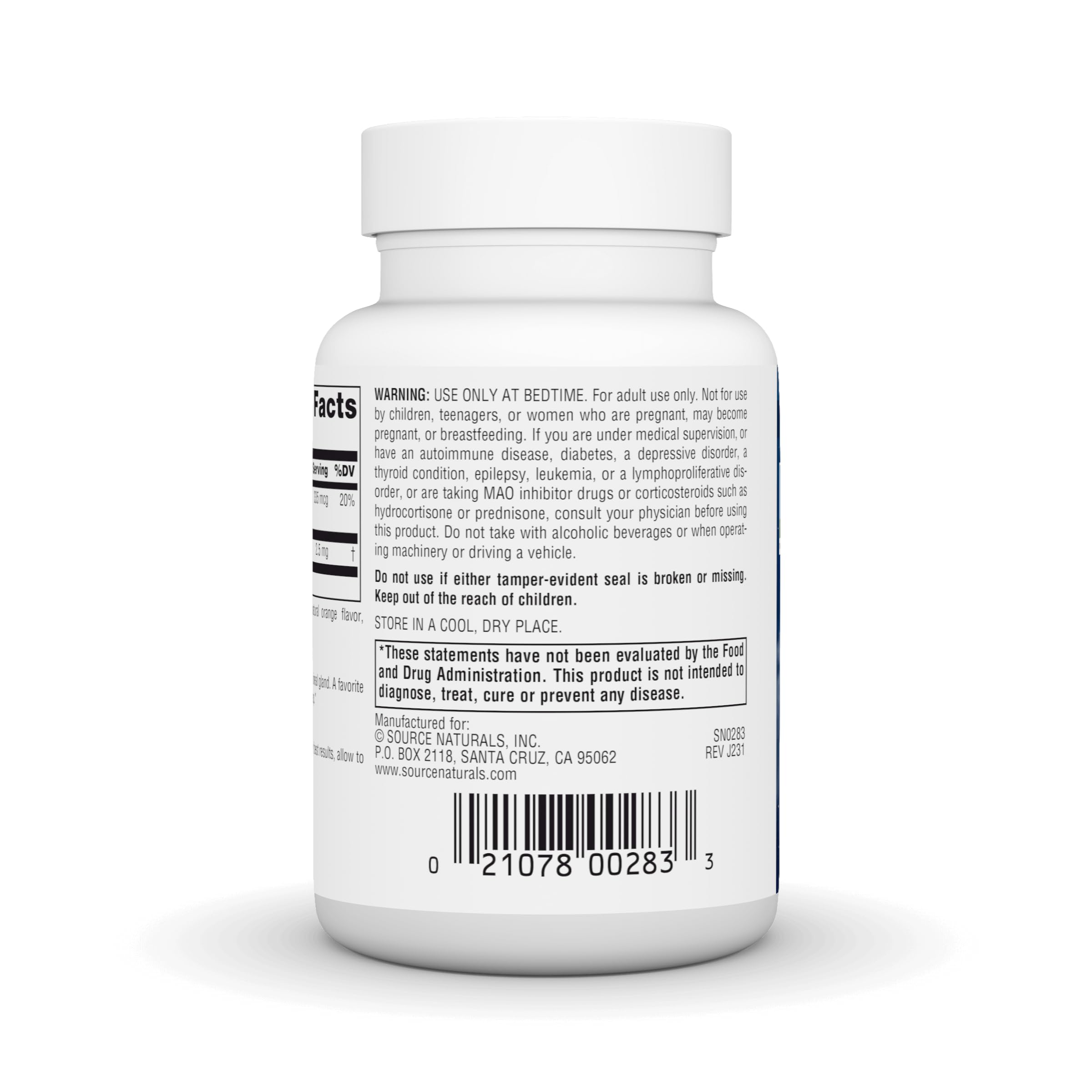 Foto 5 pulgar | Melatonina De Supplement Source Naturals 2,5 Mg 240 Pastillas - Venta Internacional.