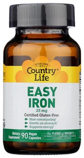 Foto 1 | Suplemento Country Life Easy Iron, Cápsulas Veganas De 25 Mg - Venta Internacional.