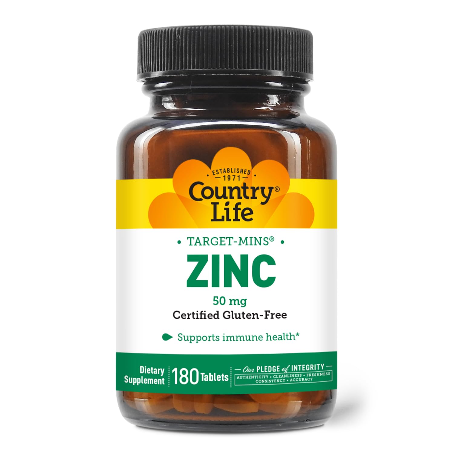 Foto 2 pulgar | Suplementos De Zinc Country Life Target-mins 50 Mg 180 Comprimidos - Venta Internacional.