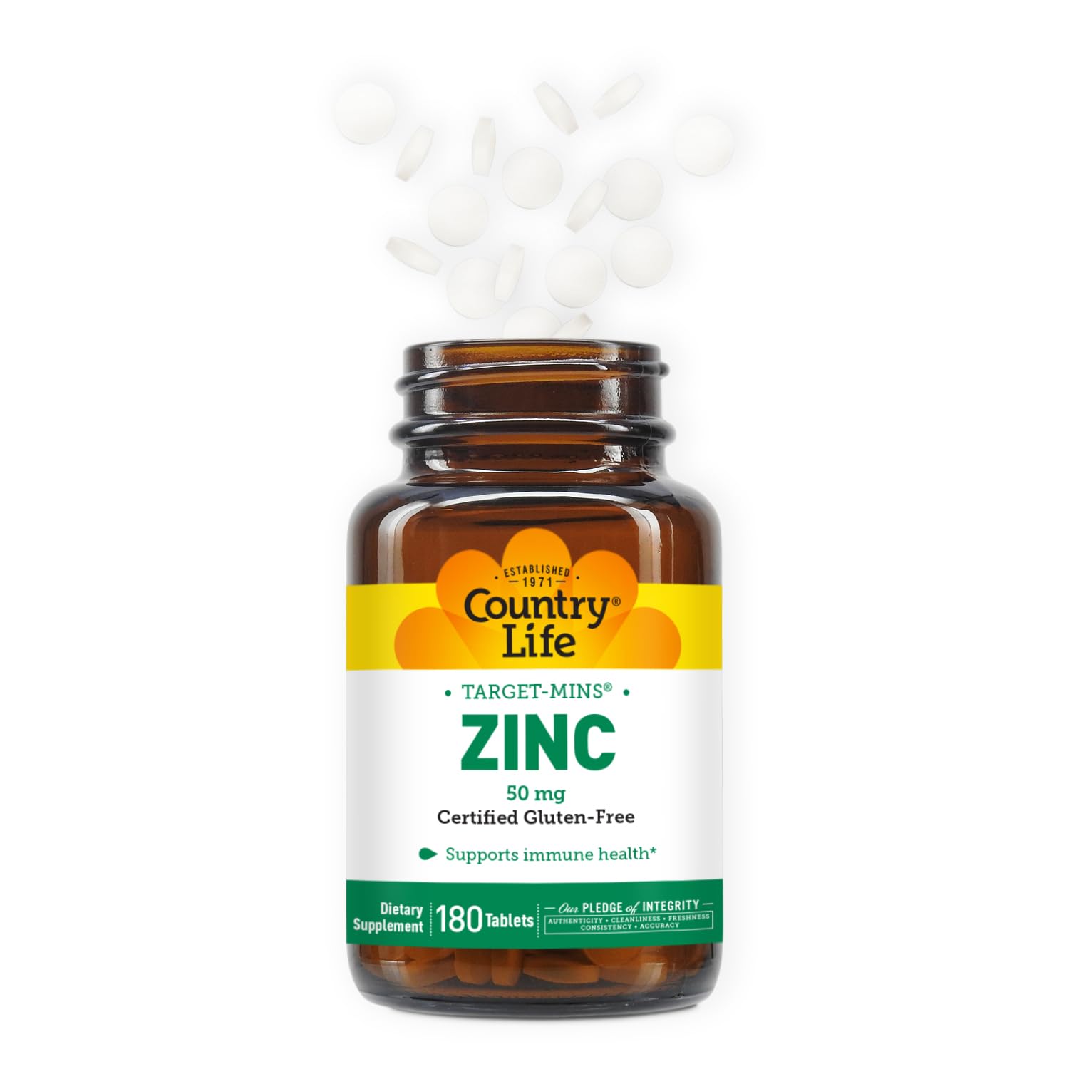 Foto 6 | Suplementos De Zinc Country Life Target-mins 50 Mg 180 Comprimidos - Venta Internacional.