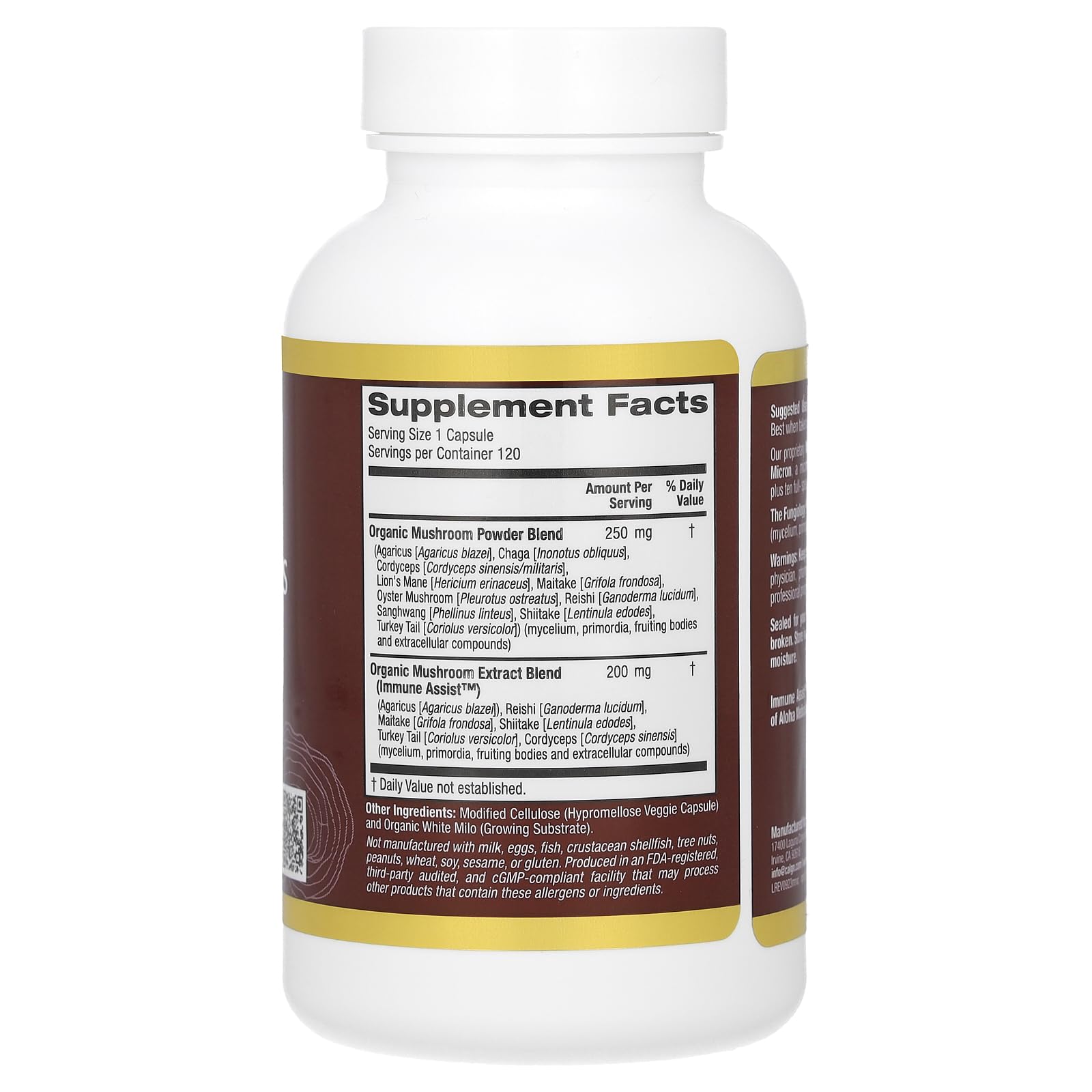 Foto 3 pulgar | Suplemento Fungiology Mushrex Plus De California Gold Nutrition - Venta Internacional.