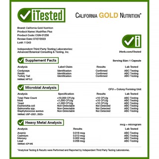 Foto 6 | Suplemento Fungiology Mushrex Plus De California Gold Nutrition - Venta Internacional.