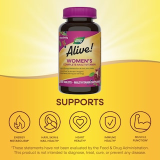 Foto 4 | ¡multivitamínico Nature's Way Alive! Daily Complete Women, 130 Comprimidos - Venta Internacional.