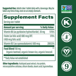 Foto 2 | Suplemento De Vitamina B12 Vegana De Megafood Con B6 Y Ácido Fólico - Venta Internacional.