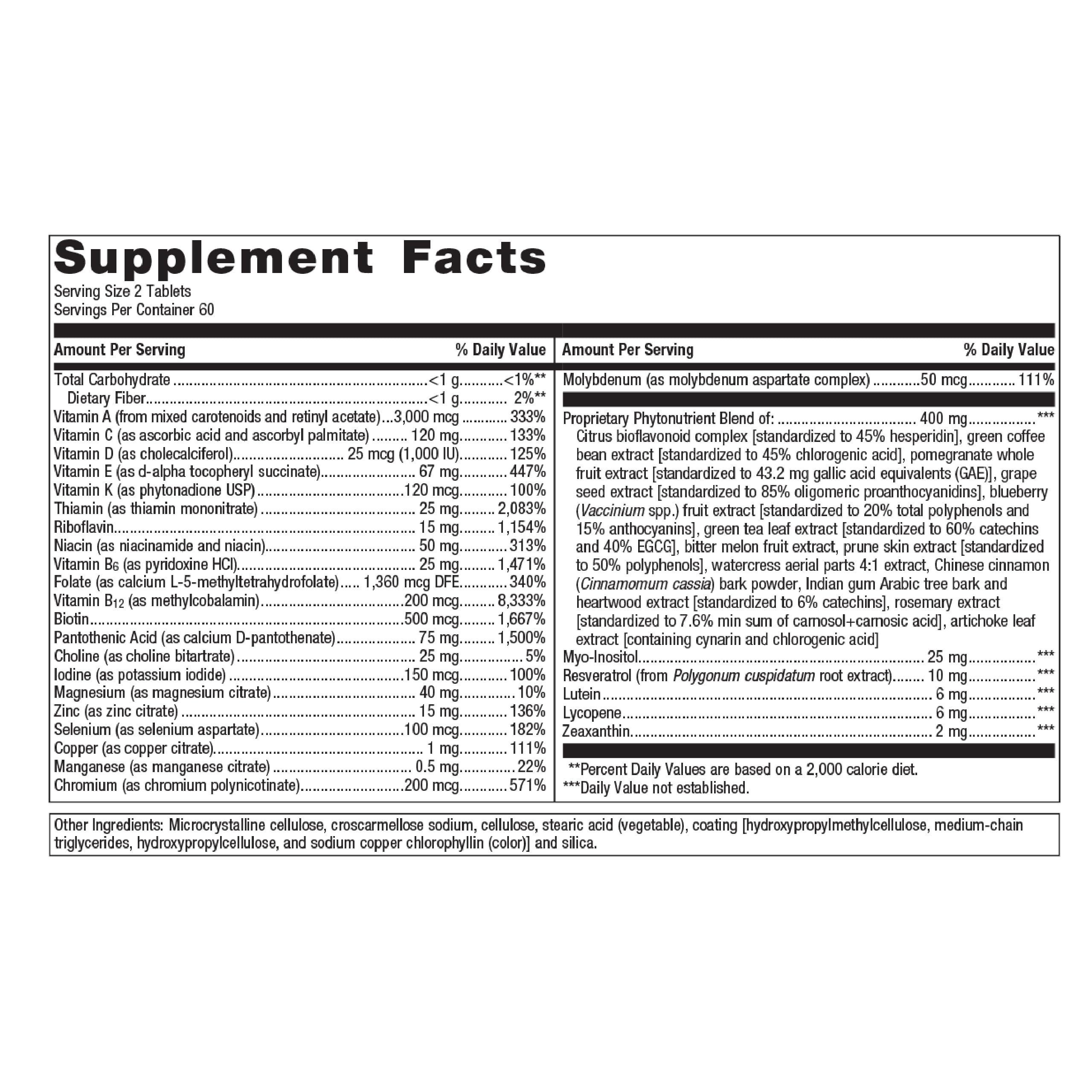Foto 3 pulgar | Multivitamínico Metagenics Phytomulti Sin Hierro 120 Comprimidos - Venta Internacional.