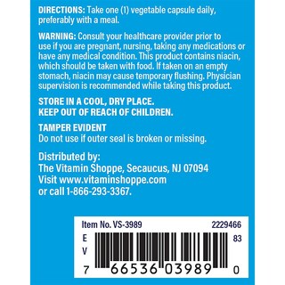 Foto 4 | Complementa The Vitamin Shoppe Con 500 Mg De Niacina Y Colesterol - Venta Internacional.