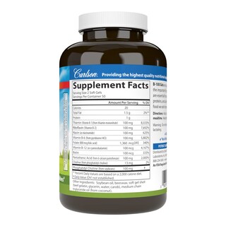 Foto 2 | Suplemento Carlson B-100 Gels, Complejo De Vitamina B De Alta Potencia - Venta Internacional.