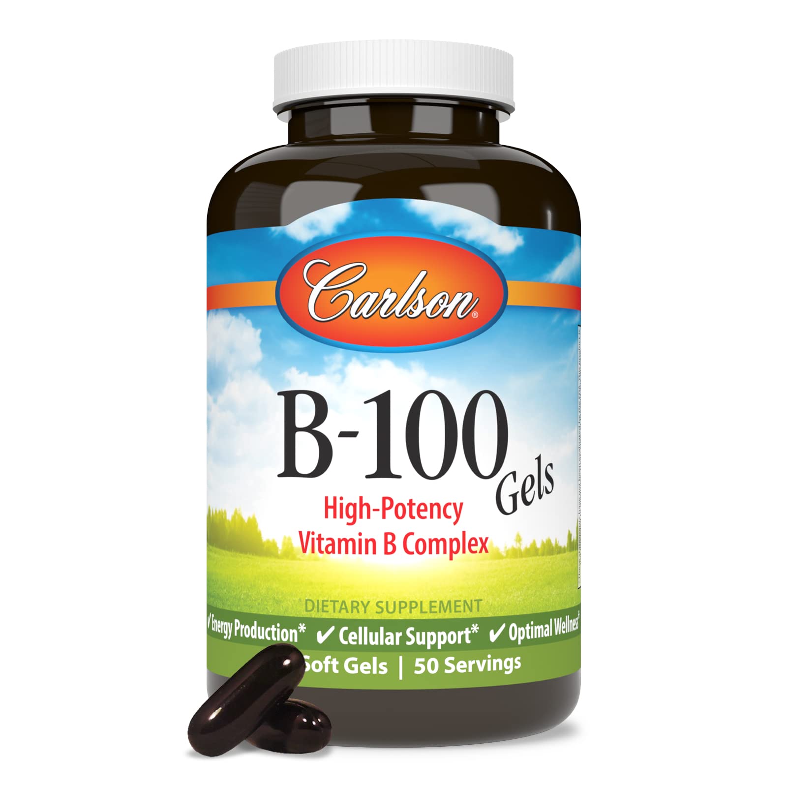 Foto 6 pulgar | Suplemento Carlson B-100 Gels, Complejo De Vitamina B De Alta Potencia - Venta Internacional.