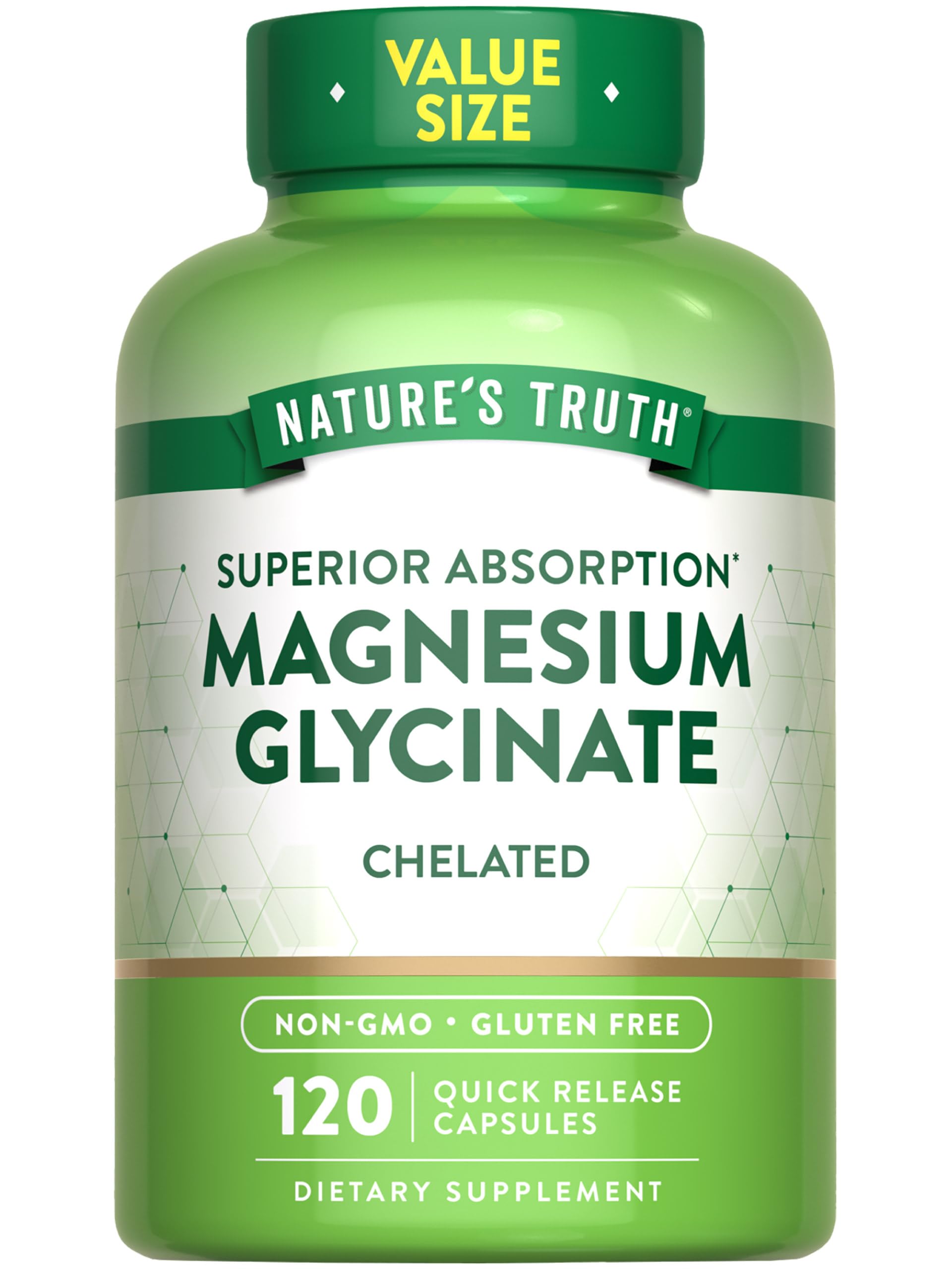 Foto 2 pulgar | Suplemento Nature's Truth De Glicinato De Magnesio 200 Mg 120 Cápsulas - Venta Internacional.