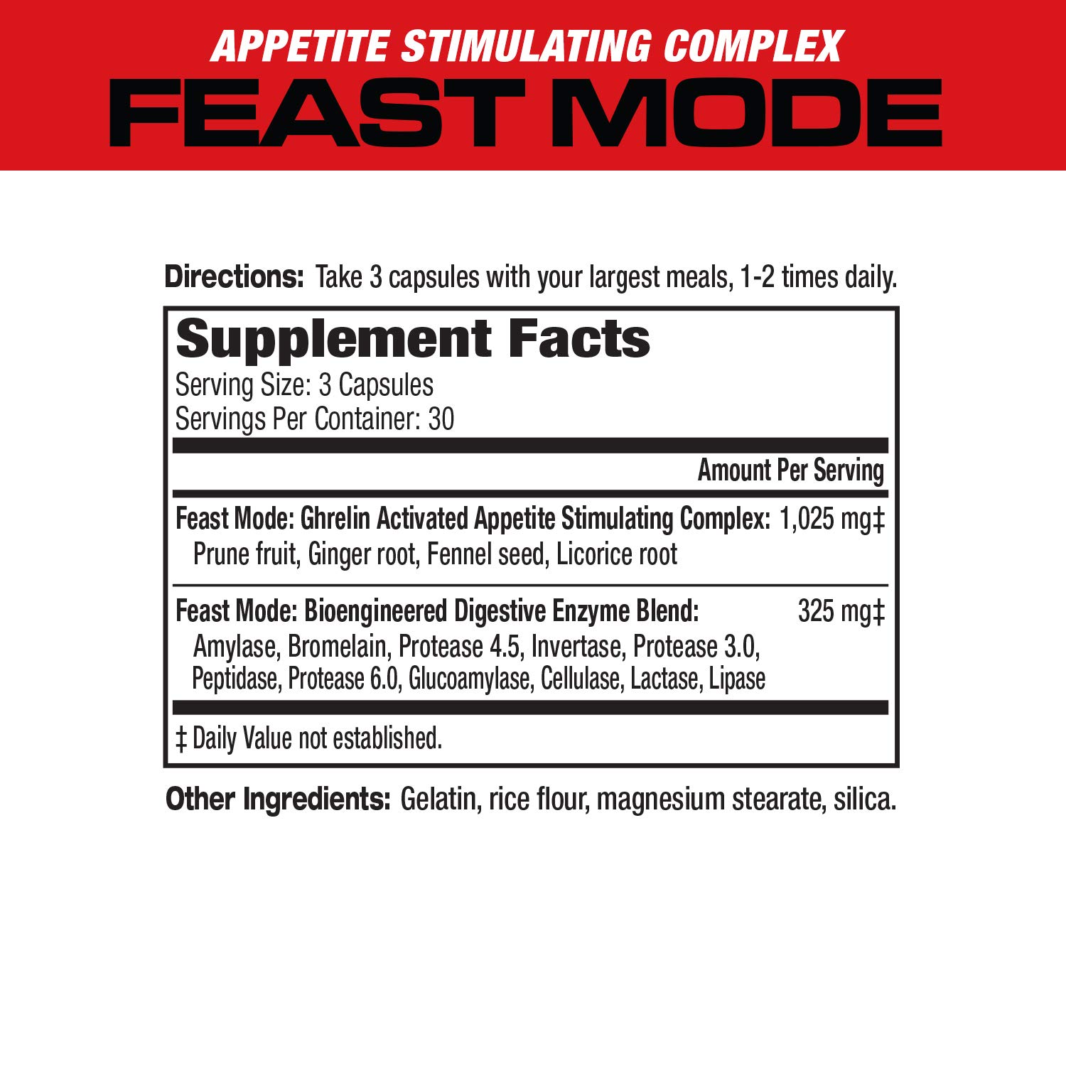Foto 3 pulgar | Feast Mode MuscleMeds 90 Cápsulas-Venta Internacional