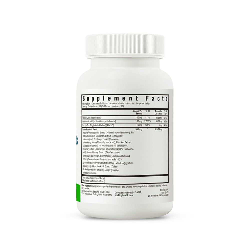 Foto 5 pulgar | Stress Nutrients Seeking Health 90 Cápsulas-Venta Internacional
