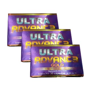 Foto 1 | Pack 3 Ultra Advanc3 Gold 30 Cápsulas De 500 Mg Alivio Para Articulaciones Y Huesos