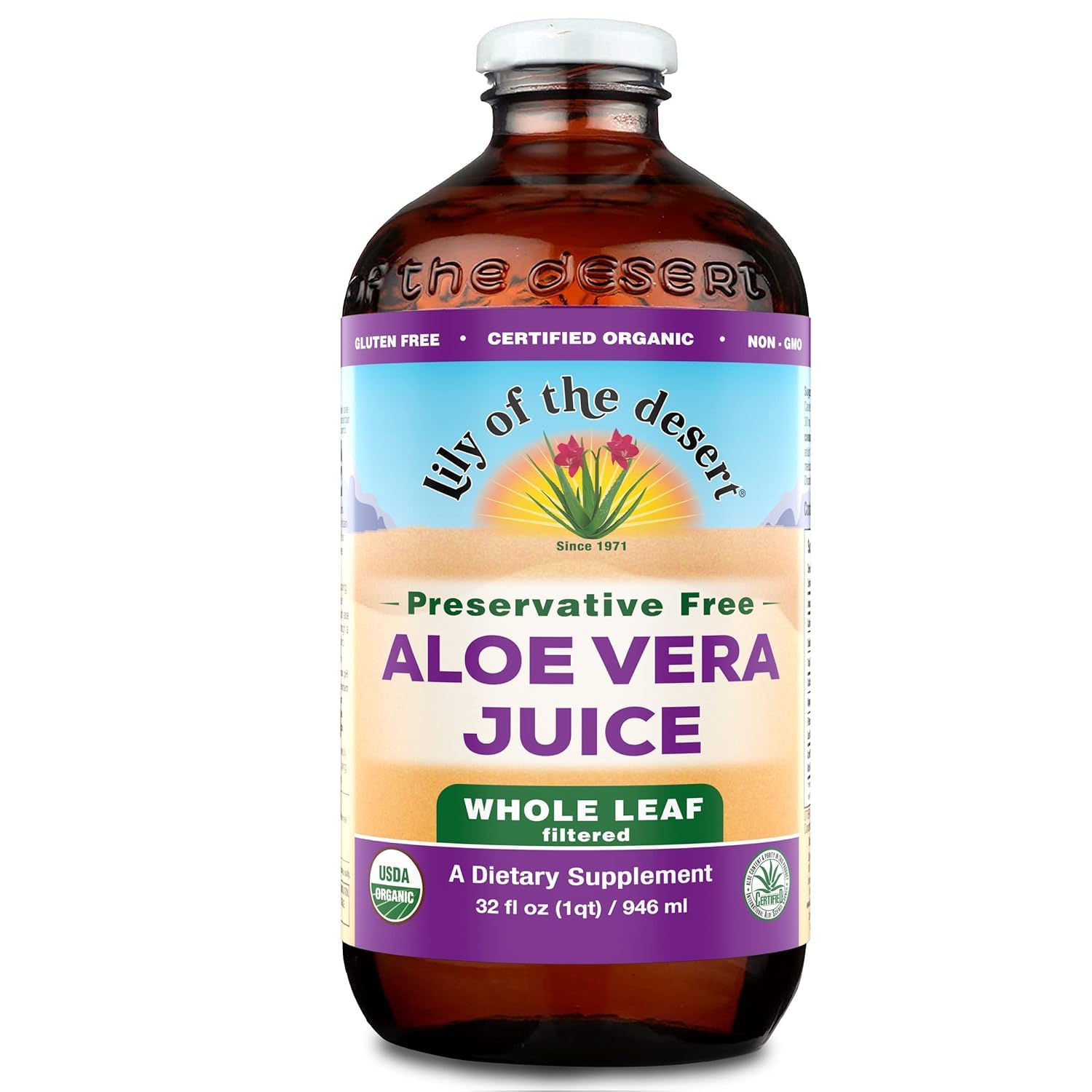 Foto 2 pulgar | Jugo de Aloe Vera Lily Of The Desert Orgánico 946ml - Venta Internacional