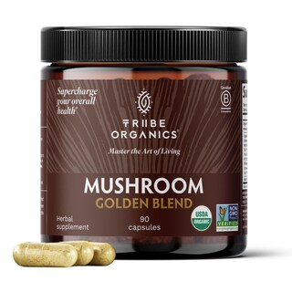 Foto 1 | Suplemento Tribe Organics Mushroom Golden Blend 90 Cápsulas - Venta Internacional