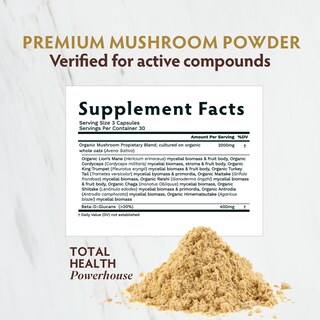 Foto 4 | Suplemento Tribe Organics Mushroom Golden Blend 90 Cápsulas - Venta Internacional
