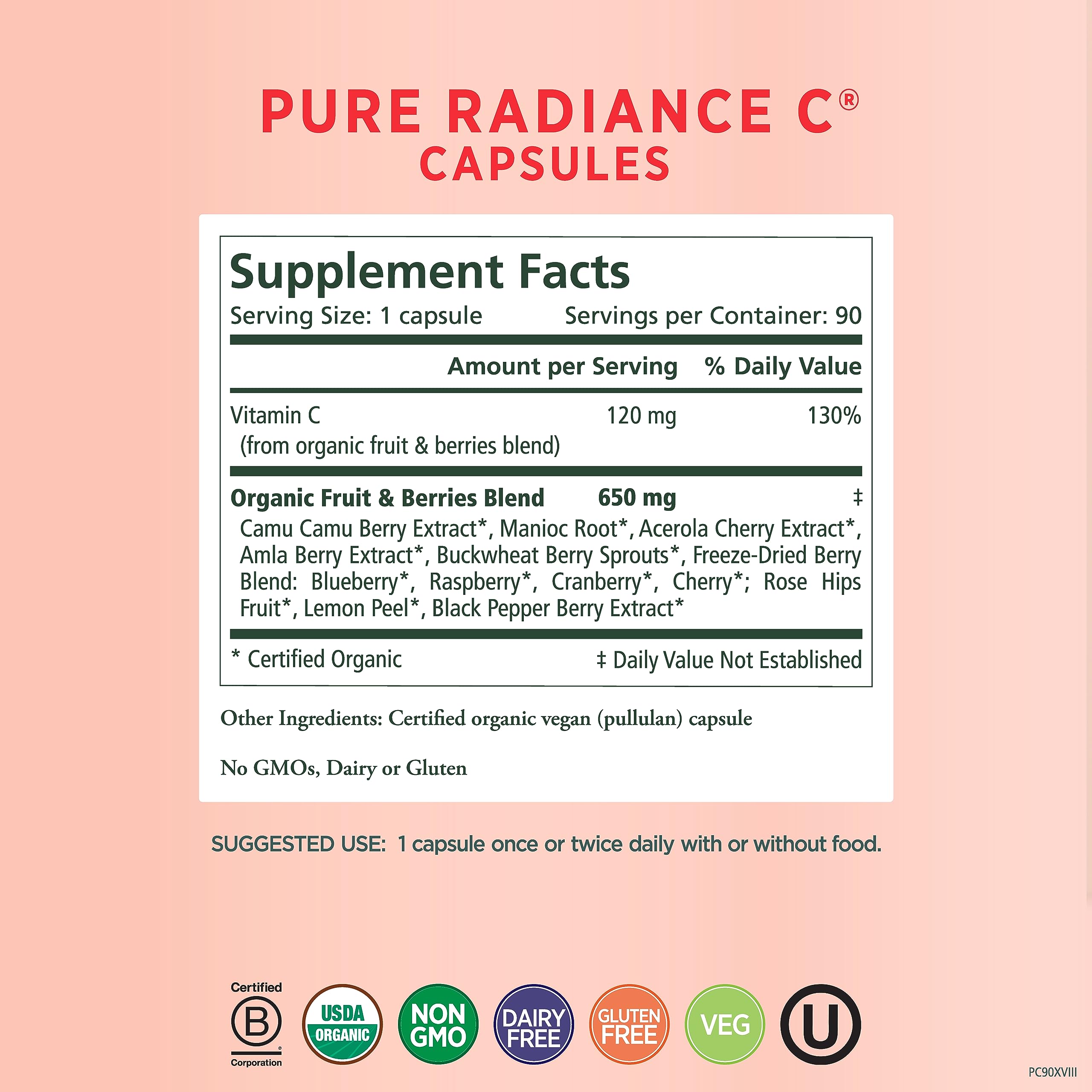 Foto 3 pulgar | Suplemento Pure Synergy Pure Radiance C 90 Cápsulas - Venta Internacional