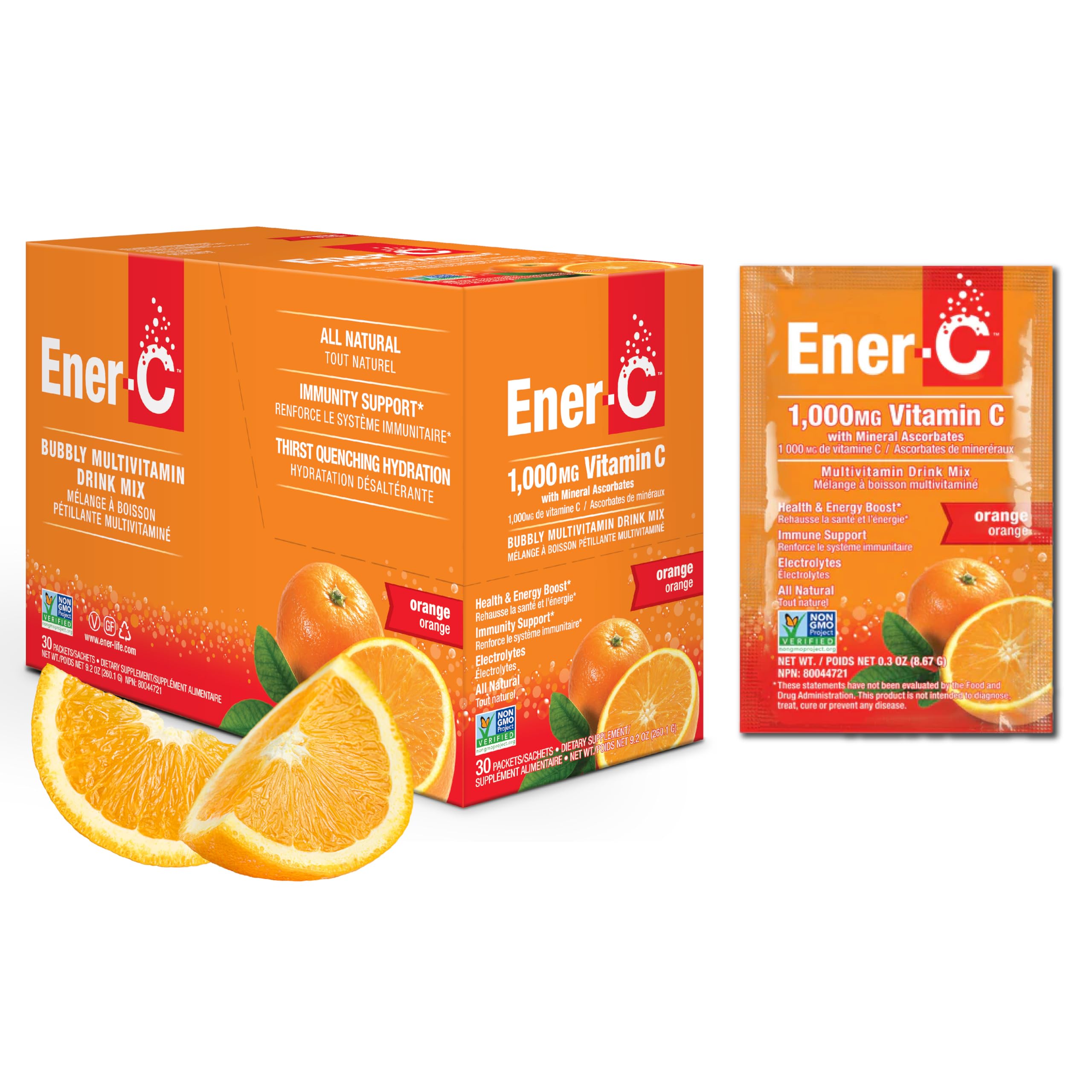 Foto 2 pulgar | Multivitamínico Ener-c Naranja 1000 Mg Vitamina C 30s - Venta Internacional