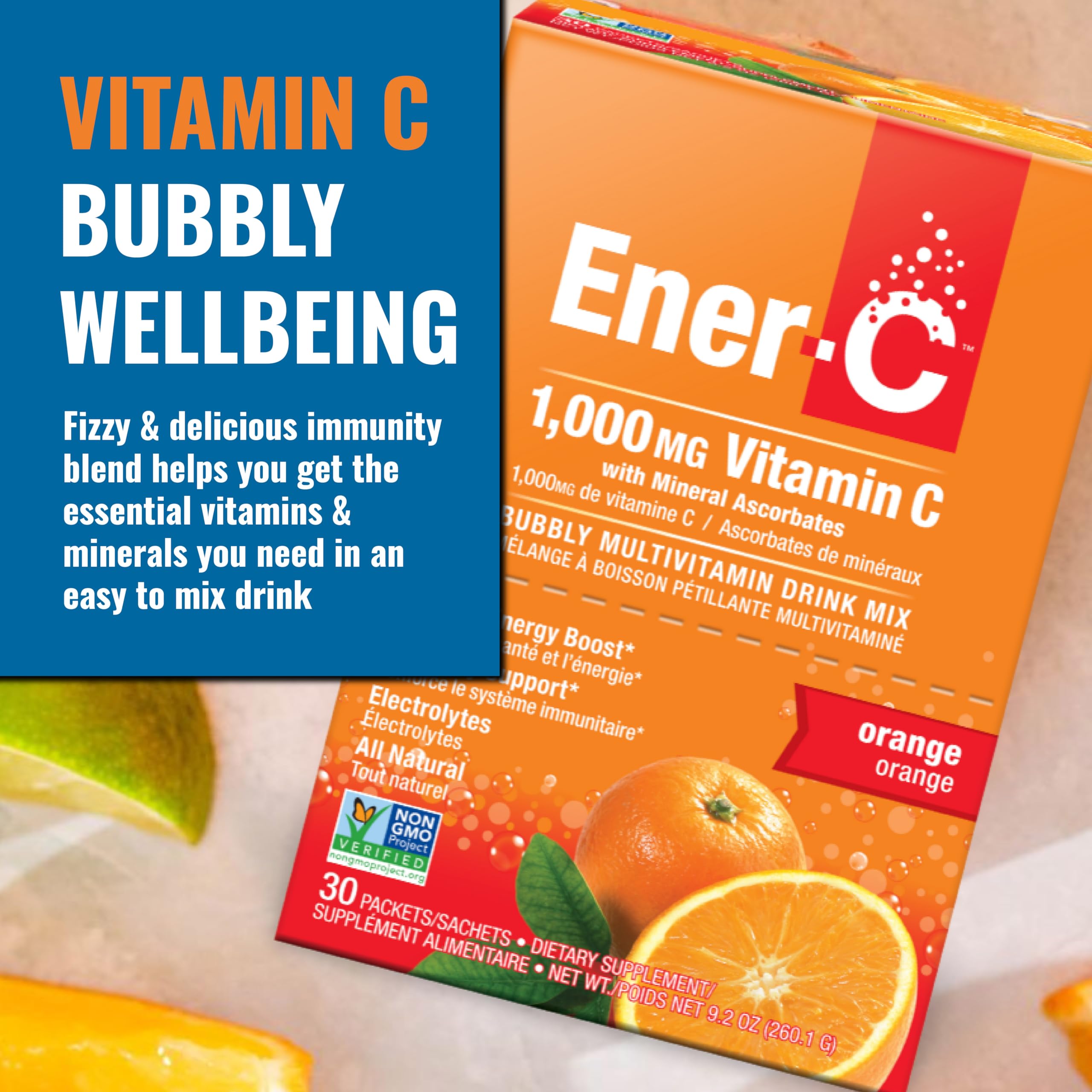 Foto 3 pulgar | Multivitamínico Ener-c Naranja 1000 Mg Vitamina C 30s - Venta Internacional