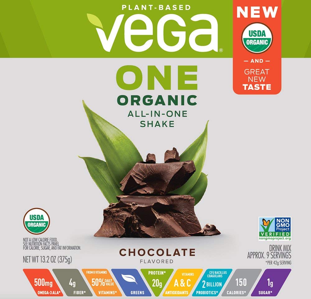 Foto 3 pulgar | Proteína en Polvo Vega One Organic Chocolate 375 ml Vegano - Venta Internacional