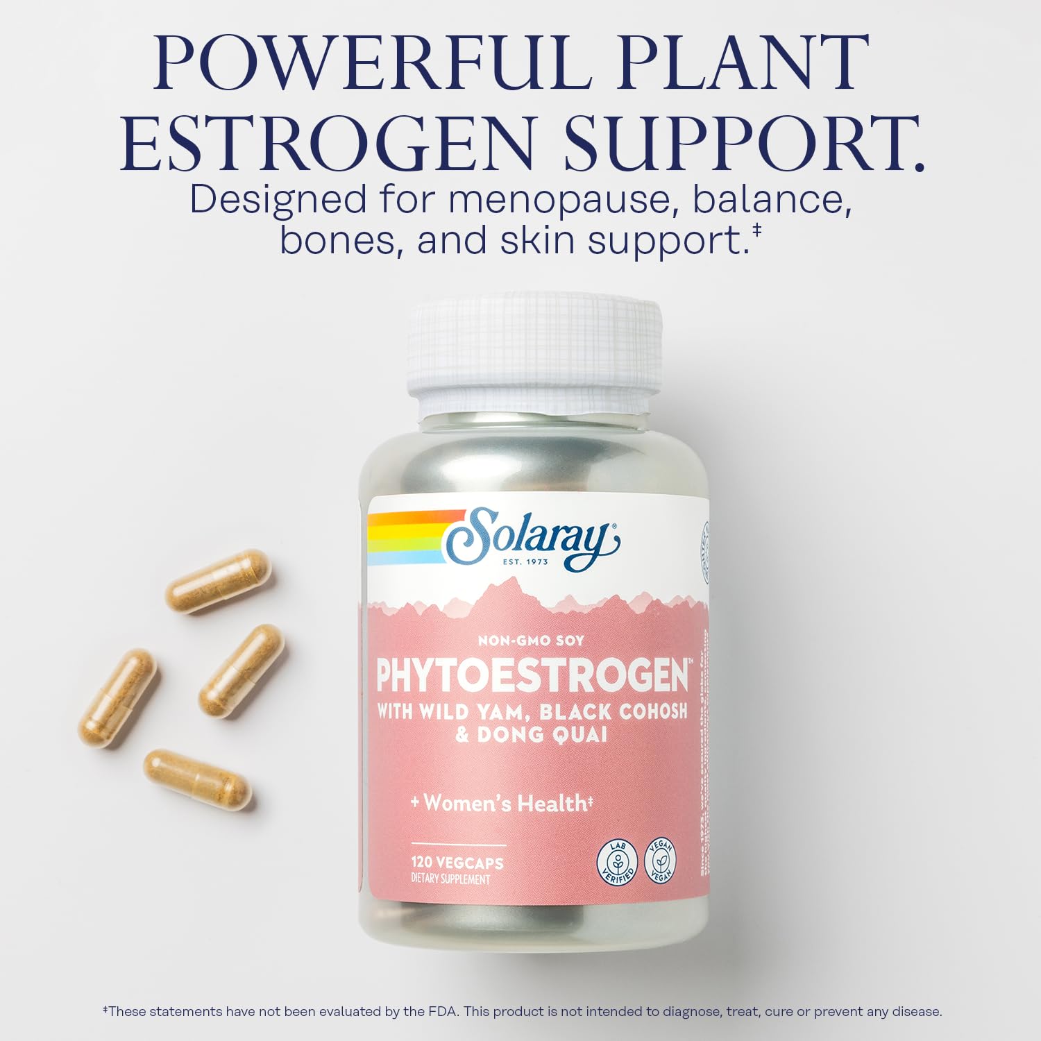 Foto 4 pulgar | Suplemento Solaray Phytoestrogen Menopause 120 Cápsulas Vegetales - Venta Internacional