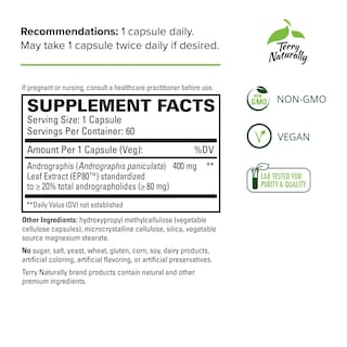 Foto 2 | Suplemento Terry Naturally Andrographis Ep80 Extra Strength - Venta Internacional