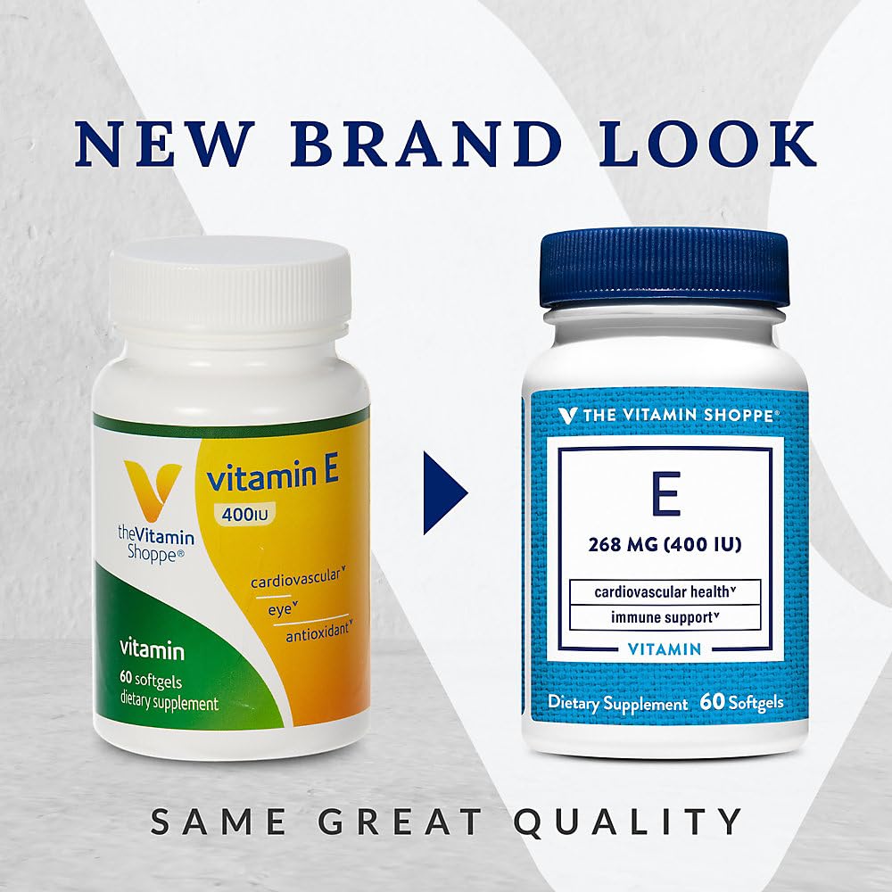 Foto 4 pulgar | Suplemento Vitamina E The Vitamin Shoppe 400 Ui 60 Cápsulas Blandas - Venta Internacional