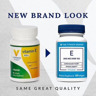 Foto 3 | Suplemento Vitamina E The Vitamin Shoppe 400 Ui 60 Cápsulas Blandas - Venta Internacional