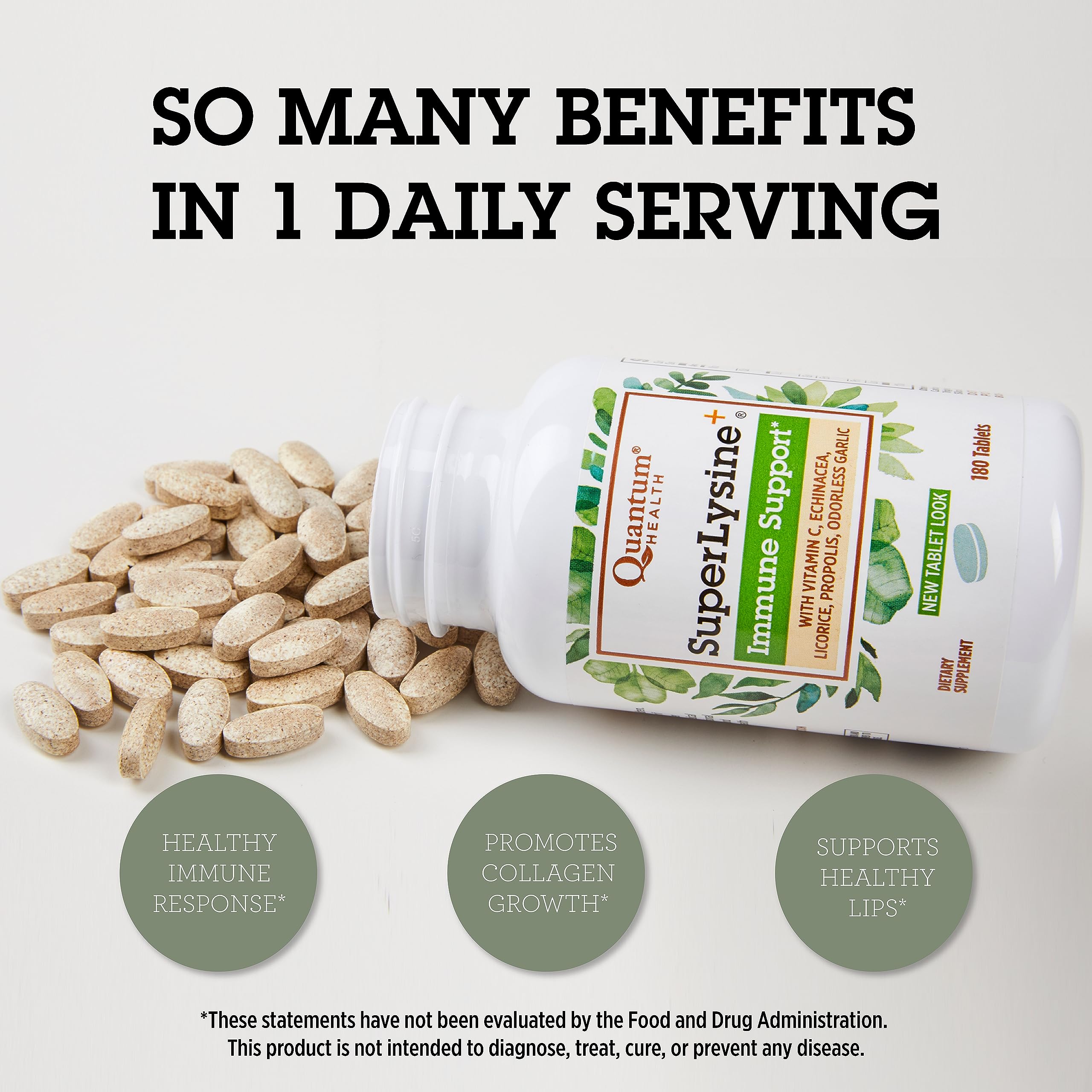 Foto 7 pulgar | Suplemento Quantum Health Superlysine+ 180 Comprimidos - Venta Internacional