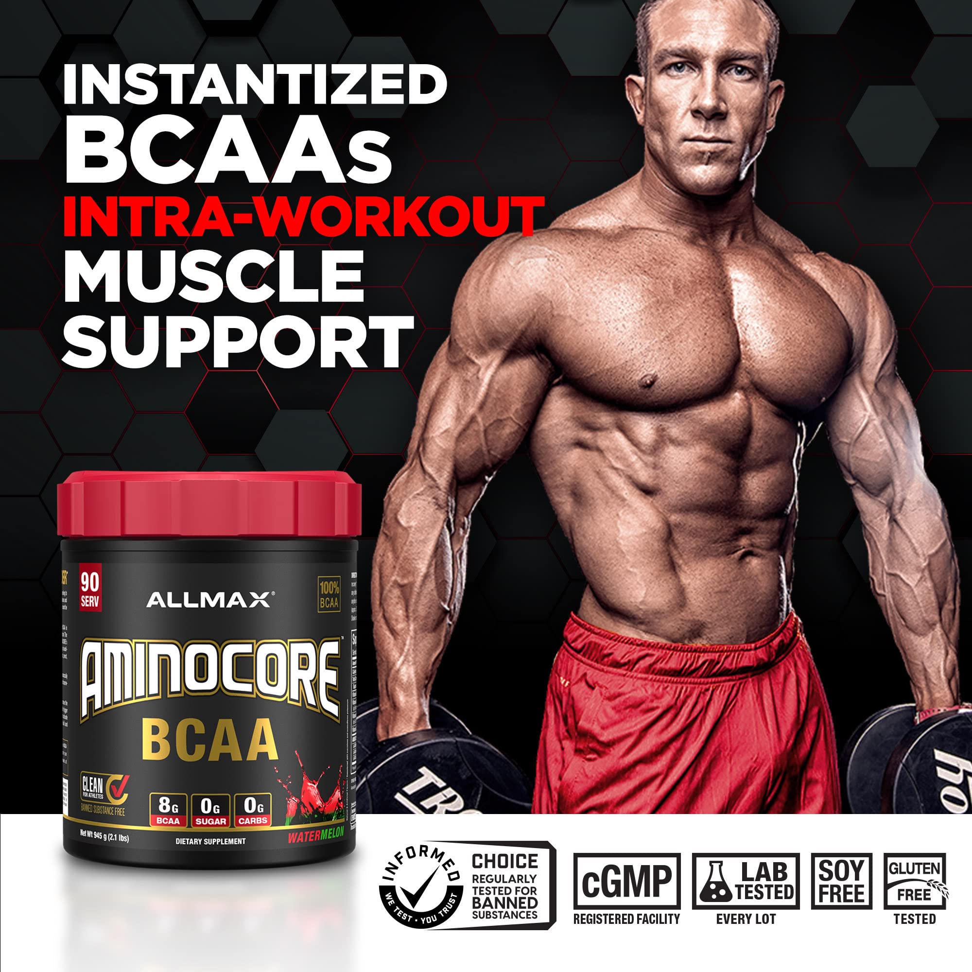 Foto 3 pulgar | Bcaa En Polvo Allmax Nutrition Aminocore Piña Mango 315g - Venta Internacional.
