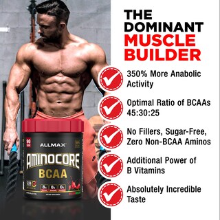 Foto 3 | Bcaa En Polvo Allmax Nutrition Aminocore Piña Mango 315g - Venta Internacional.