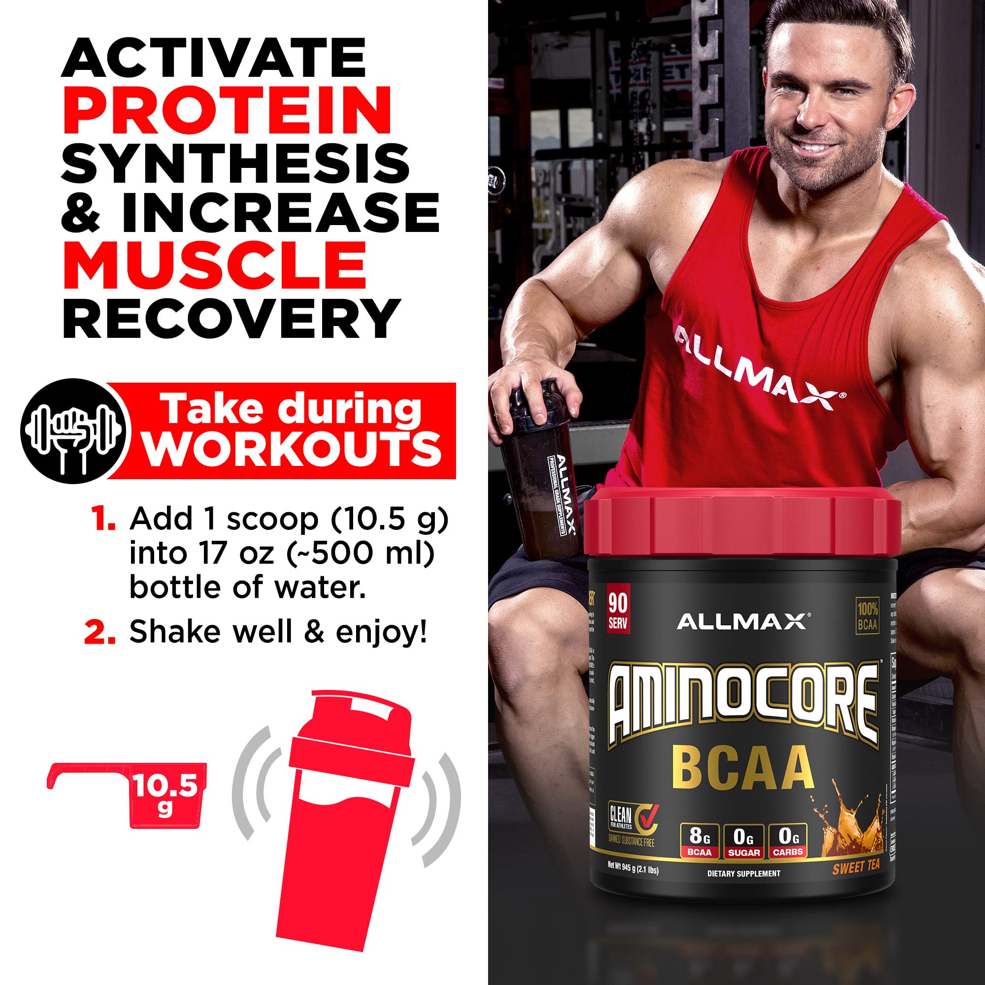 Foto 6 pulgar | Bcaa En Polvo Allmax Nutrition Aminocore Piña Mango 315g - Venta Internacional.