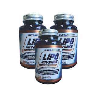 Foto 1 | Pack 3 Ultra Advanc3 Lipo 30 Cápsulas Quemador De Grasa Abdominal Supresor Natural Del Apetito