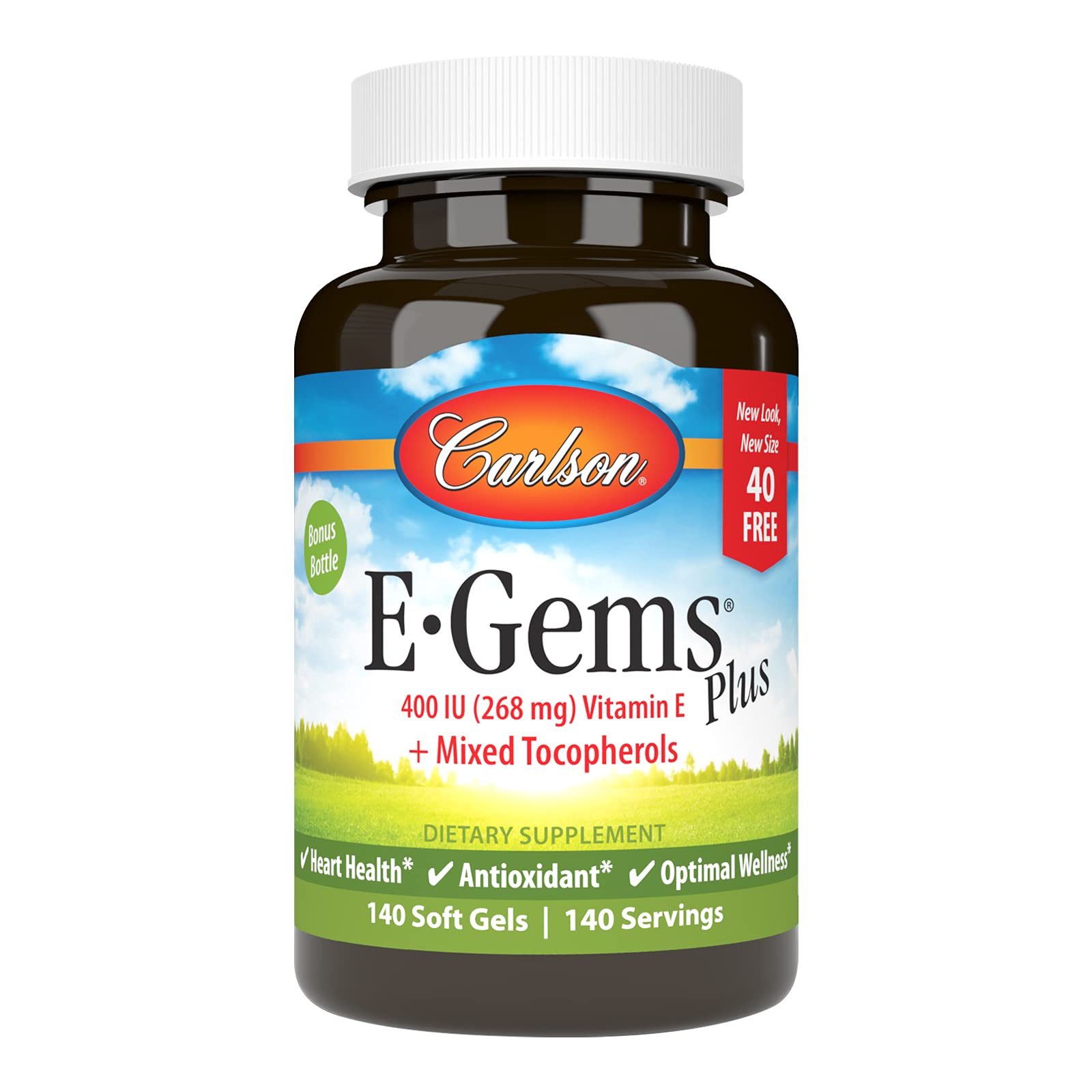Foto 2 pulgar | Vitamina E Carlson E-Gems Plus 400 Ui 268 mg 140 Cápsulas Blandas - Venta Internacional