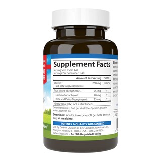 Foto 2 | Vitamina E Carlson E-Gems Plus 400 Ui 268 mg 140 Cápsulas Blandas - Venta Internacional