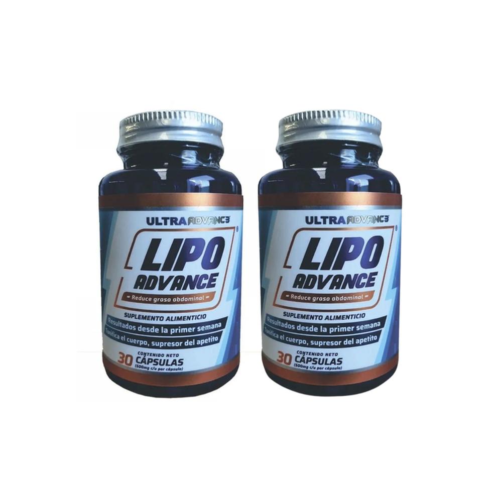 Pack 2 Ultra Advanc3 Lipo 30 Cápsulas Quemador De Grasa Abdominal Supresor Natural Del Apetito