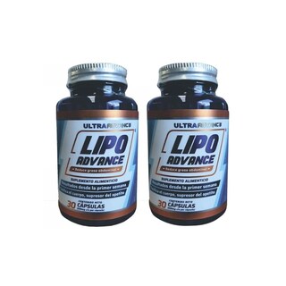 Foto 1 | Pack 2 Ultra Advanc3 Lipo 30 Cápsulas Quemador De Grasa Abdominal Supresor Natural Del Apetito