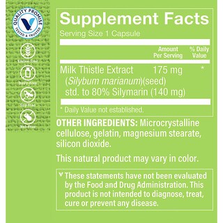 Foto 3 | Suplemento Extracto de Cardo Mariano Vitamin Shoppe 100 Capsulas - Venta Internacional