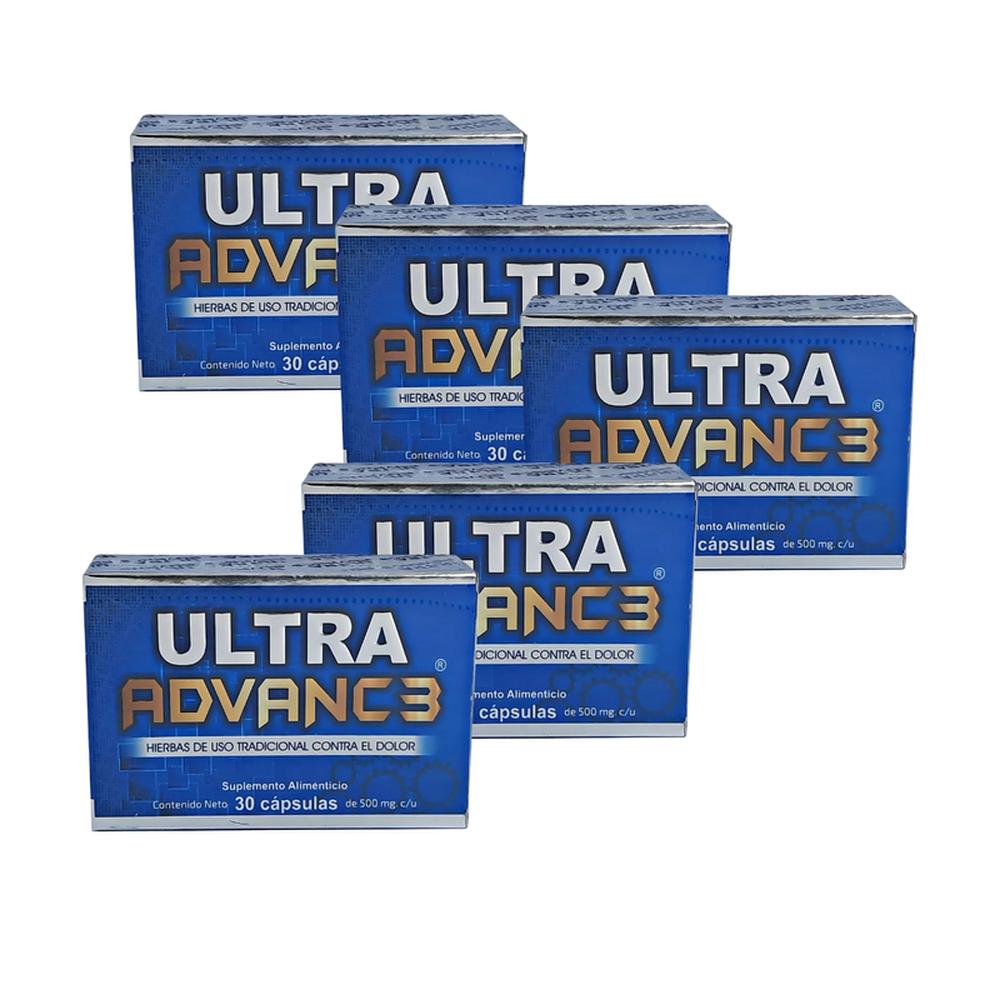 Pack 5 Ultra Advanc3 30 Cápsulas Orgánicas De 500mg Suplemento Diario