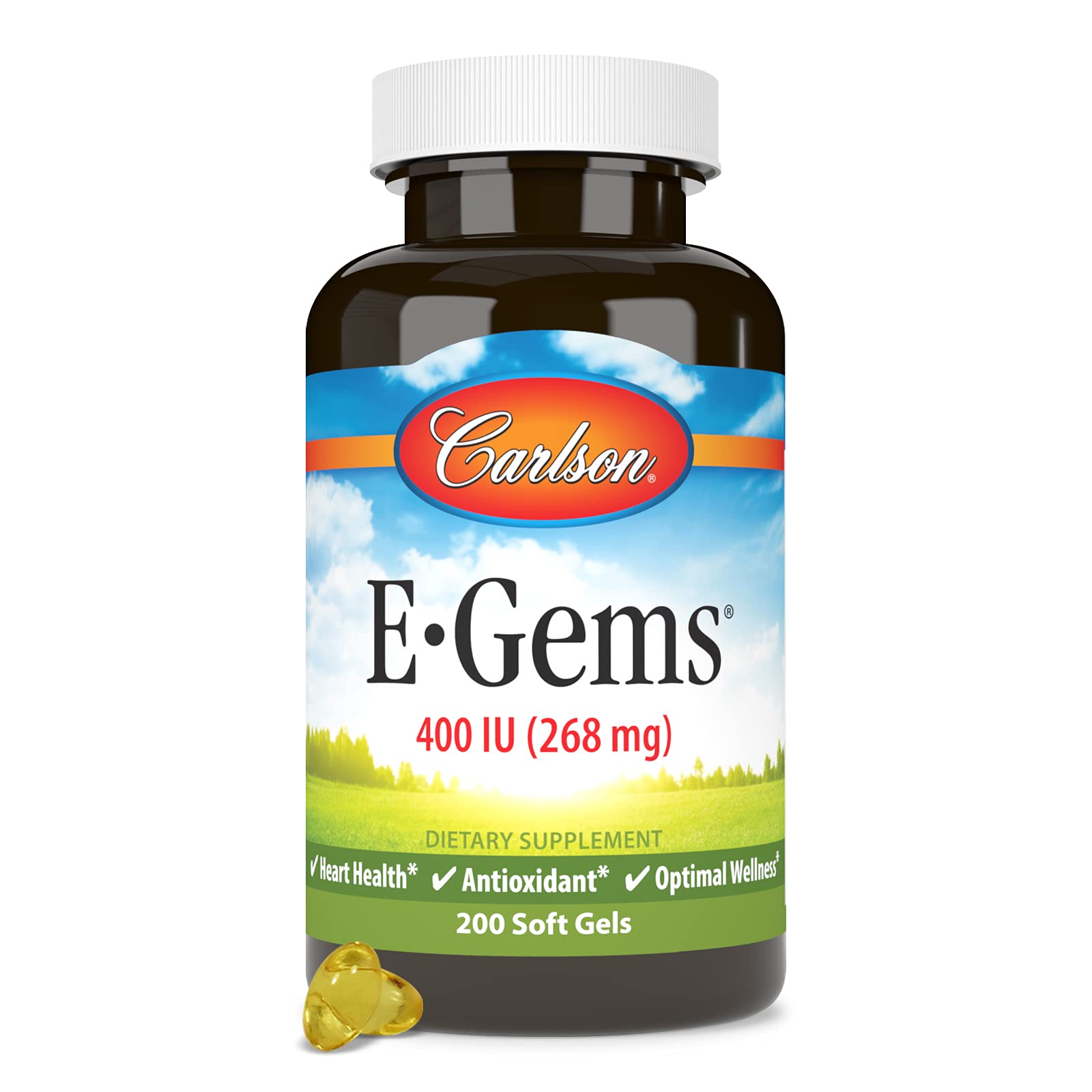 Foto 2 pulgar | Vitamina E Carlson E-Gems 400 Ui 200 Cápsulas Blandas - Venta Internacional