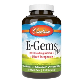 Foto 1 | Vitamina E Carlson E-Gems Plus Natural 400 Ui 250 Softgels - Venta Internacional
